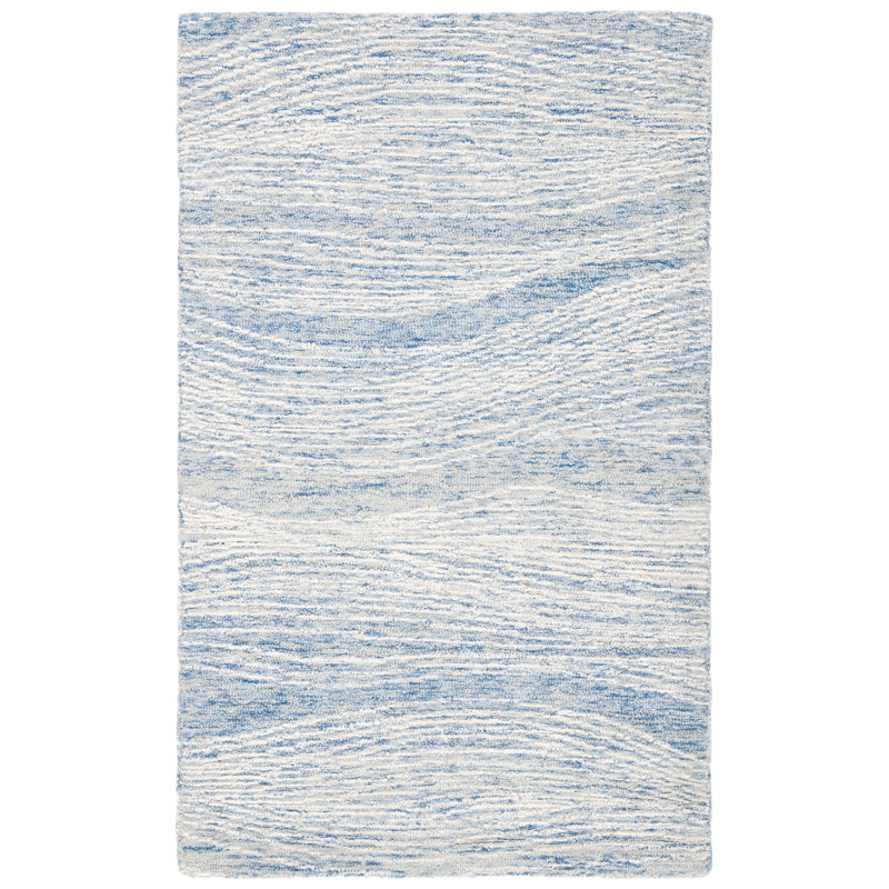 Tapis abstrait en laine / coton touffeté à la main Ameelia, Rectangle 2 pi x 3 pi