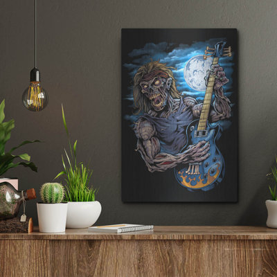 «Zombie Guitar Player» par Flyland Designs, art mural en métal