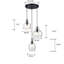 Luminaire suspendu en forme de cloche à 3 lumières Dryer