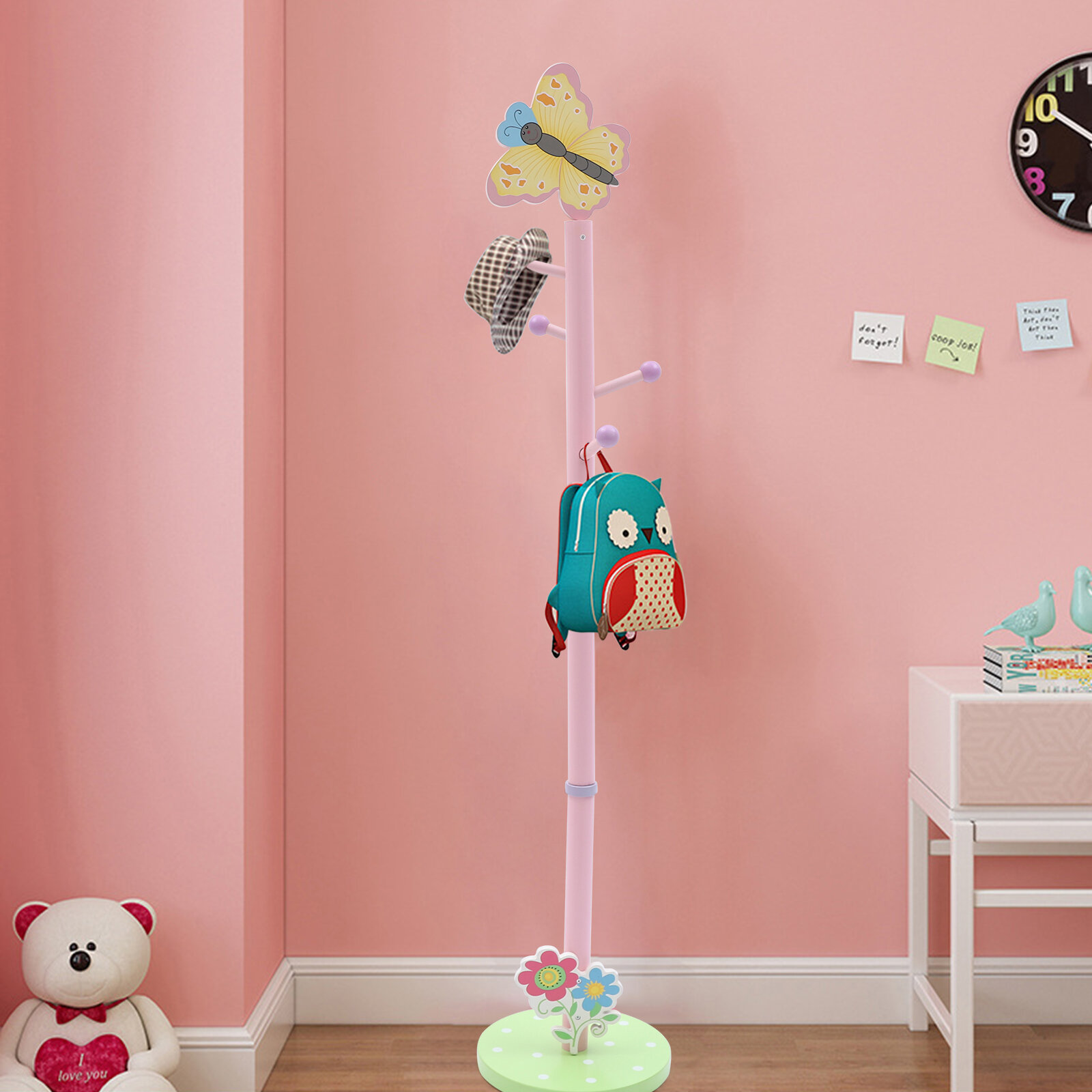 Zoomie Kids Ludgera Freestanding 4 - Hook Coat Rack