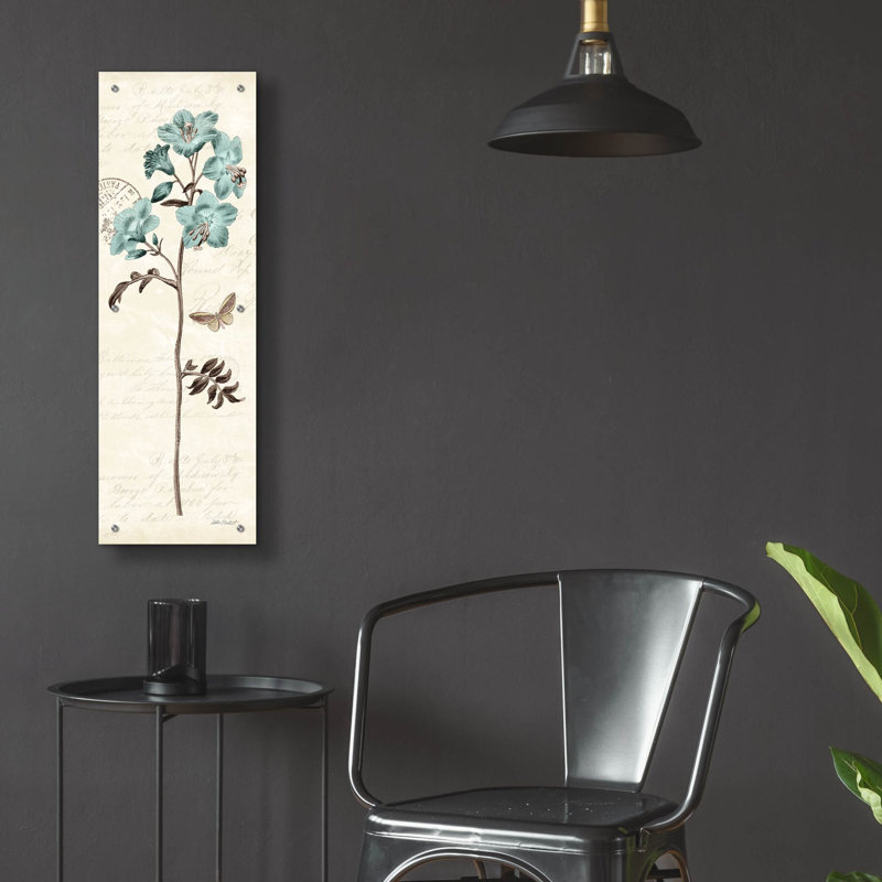Art mural en verre ardoise «1 no mots» par Katie pertiet, H 36 po x l 12 po