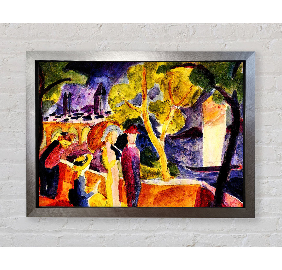 August Macke Spaziergang am See - Einzelne Bilderrahmen Kunstdrucke