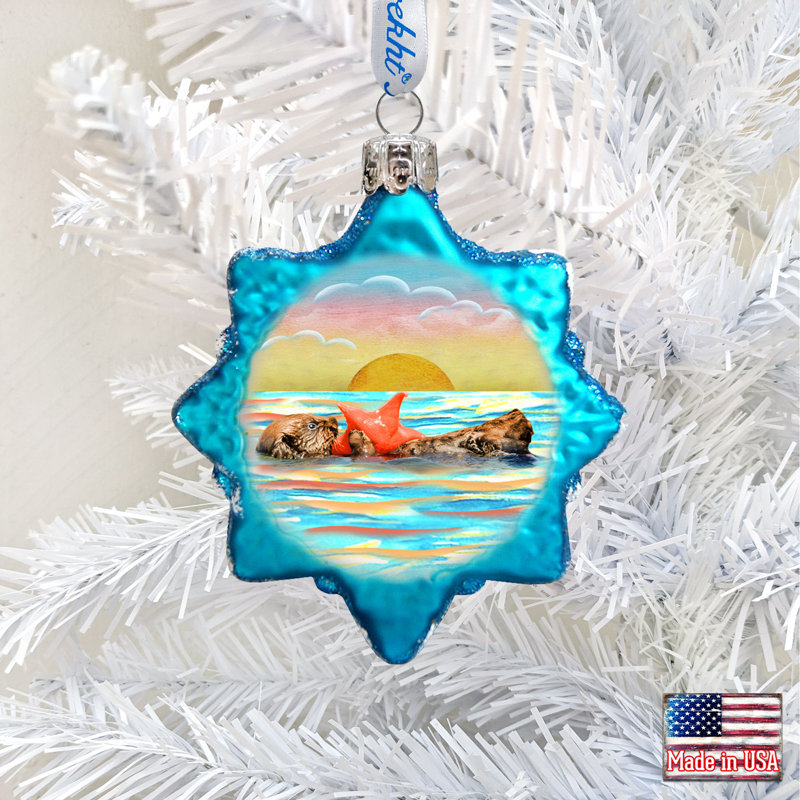Keepsake 4'' Handmade Glass Holiday Shaped Ornament