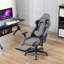 Fabric Gaming Chair with Footrest