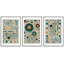 Œuvres abstraites aux couleurs vives, motifs de motifs verts, illustrations géométriques abstraites-100707249-100707251