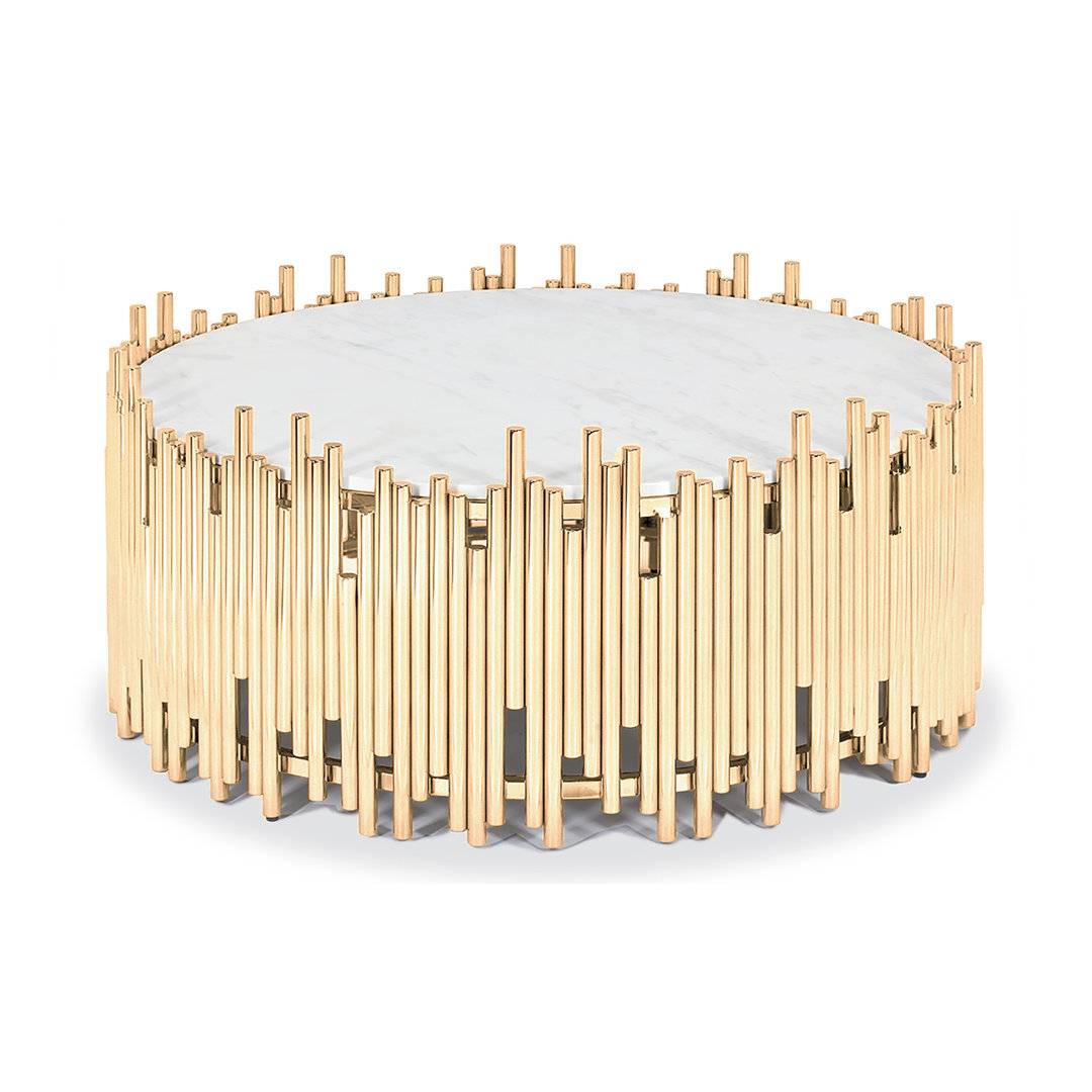 Anna Marble Top Coffee Table Mercer41 Table Base 