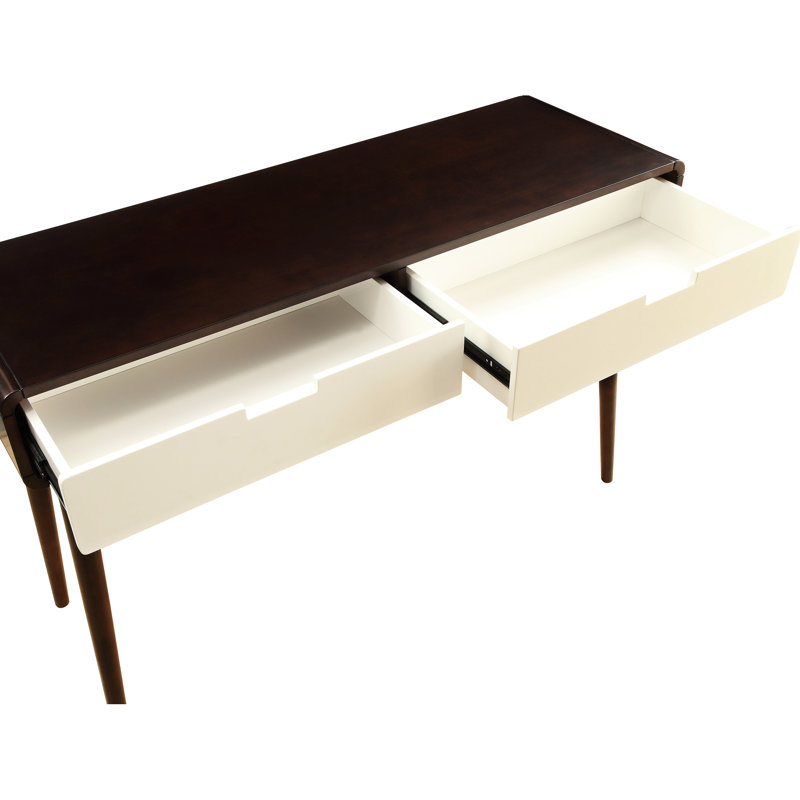 De bureau avec tiroirs blanc et blanc - Élégant et pratique meuble télé de bienvenue avec design moderne pour rangement multimédia