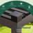 Metal Louvered Pergola with Solar Lights-104879262