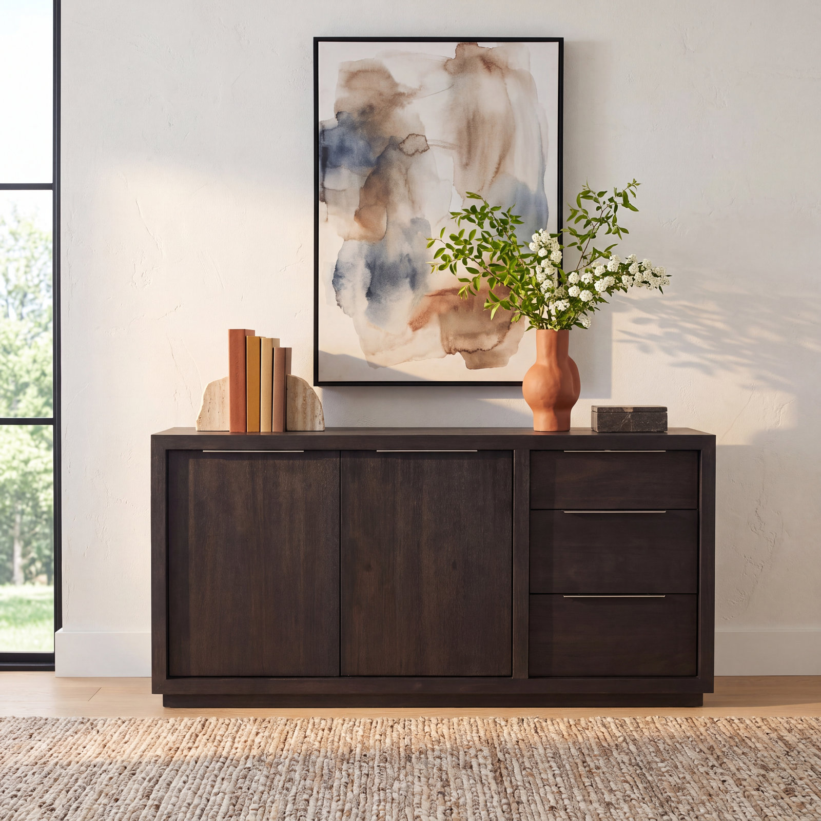 Eloise Acacia Sideboard, Basalt Gray