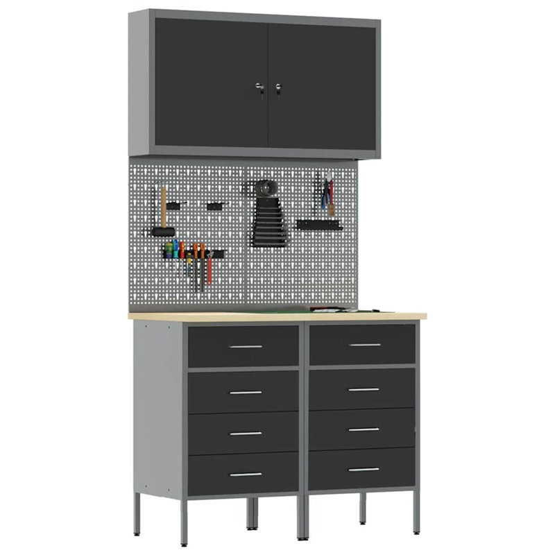 100cm W Steel Top Workbench