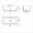 67*31.5*24.04 Inch Black Matte Freestanding Bathtub, Solid Surface, Comfortable And Safe For Family Bathrooms Surface 67 Inches, Contemporary Style, Ideal Hotel Bathroom Decoration