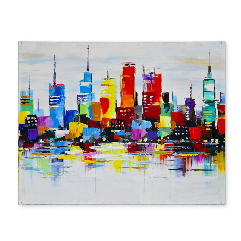 Abstract City Shapes Blue Placemat - Colorful Home Decor