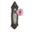 Victorian Plate with Decorative Keyhole and Crystal Pink Door Knob-1516303873-1516303880