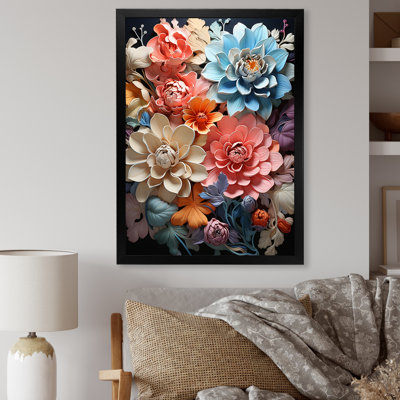 Papier coloré botanique III sur toile