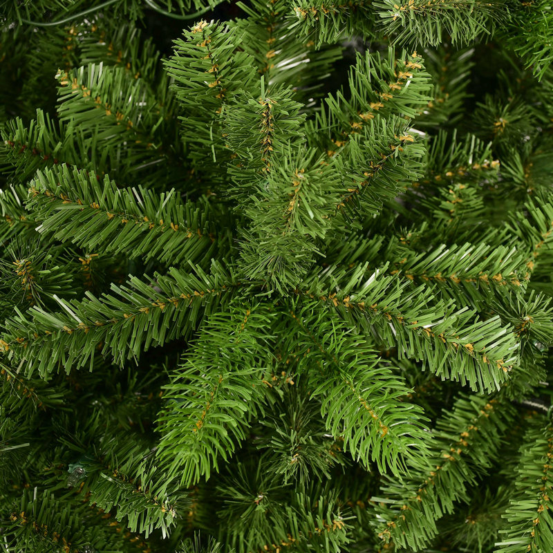Arbre de Noël artificiel épinette vert illuminé avec lumières blanc chaud, 6'