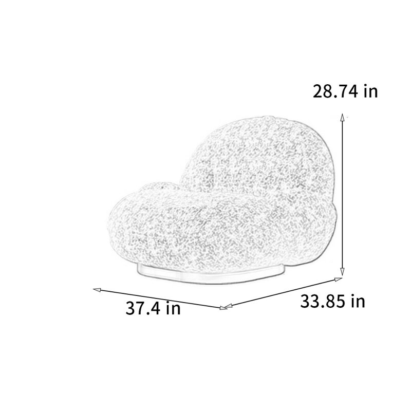 Chaise haut de gamme rotative à 360 °, Vert/blanc