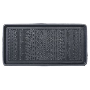 Large All-weather Indoor/outdoor Boot Tray - Weather-resistant Plastic Shoe  Mat With Raised Edge For Entryways, Decks, And Patios By Stalwart (black) :  Target