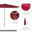 Parasol de parasol d'extérieur Arlmont & Co.