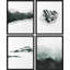 Duotone Misty Mountain Paint Strokes - Ensemble de 4 reproductions de cadres photo simples-97762705-97762702