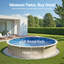Revêtement pour piscine rond de style mur Unibead 52 po à hauteur de mur durable-111282424