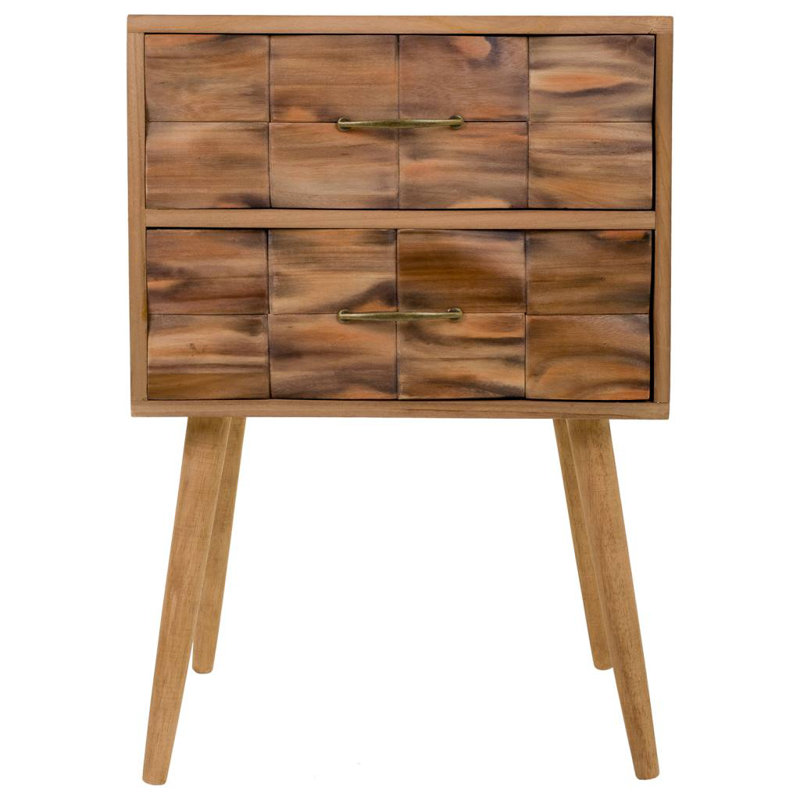 Brookhn 50cm W Solid Wood Bedside Table