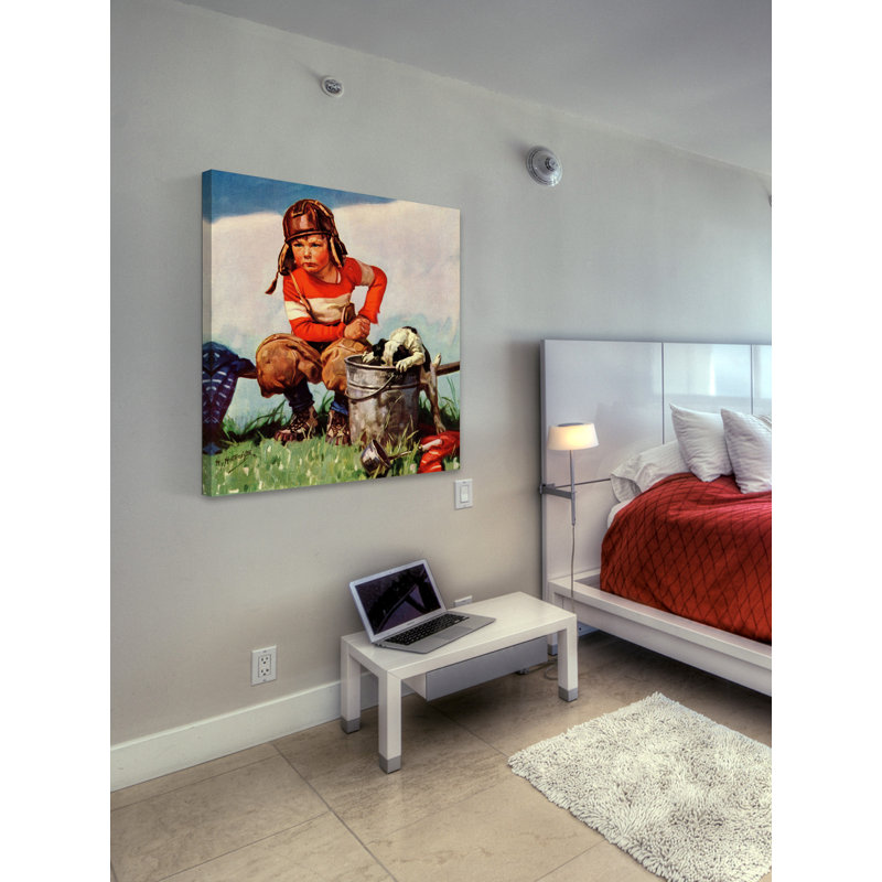 Young Pilot - Wrapped Canvas Print, 46cm H x 46cm W