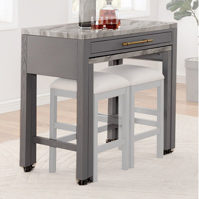 Faux Marble Top Dining Table