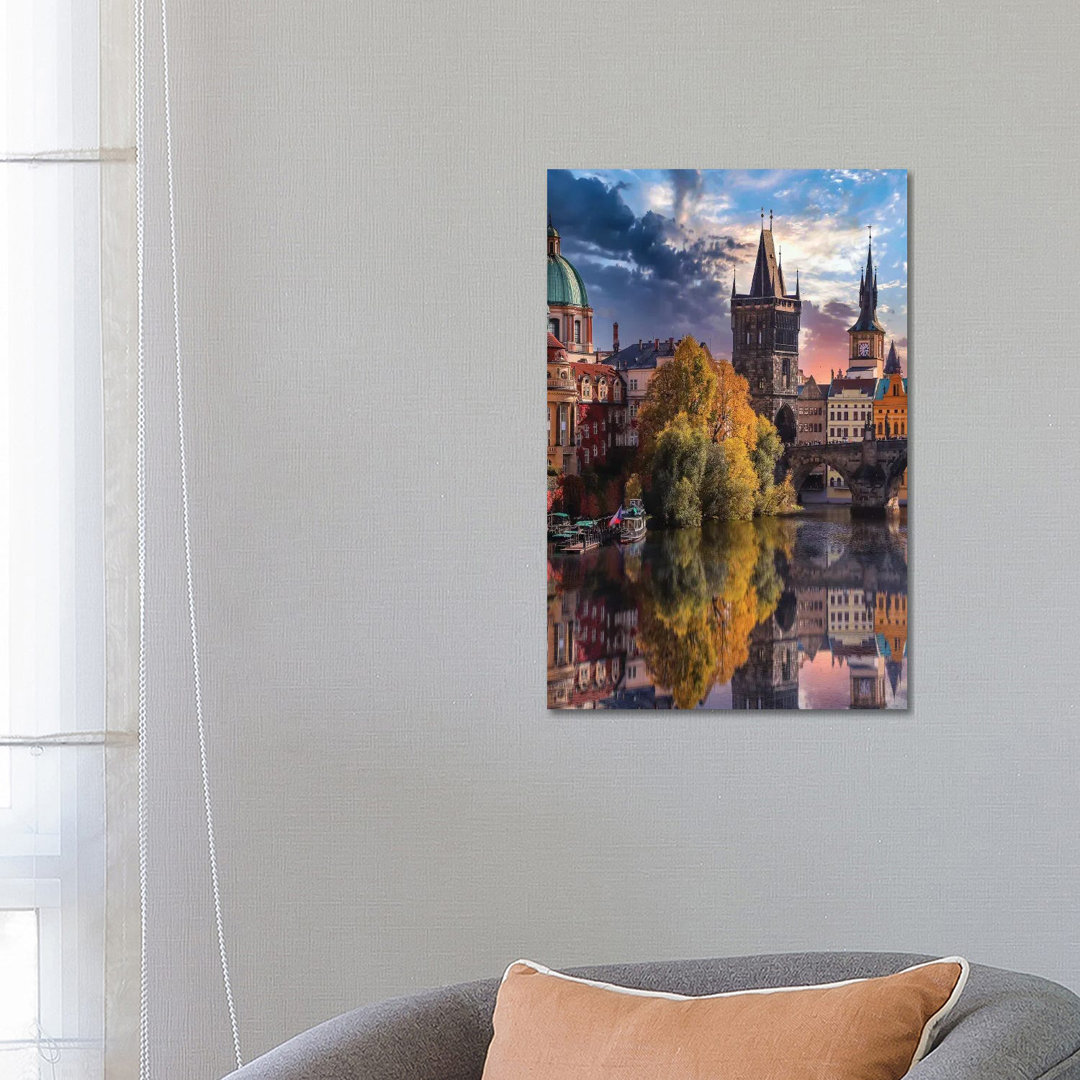 Prague by Florian Olbrechts - Wrapped Canvas Graphic Art
