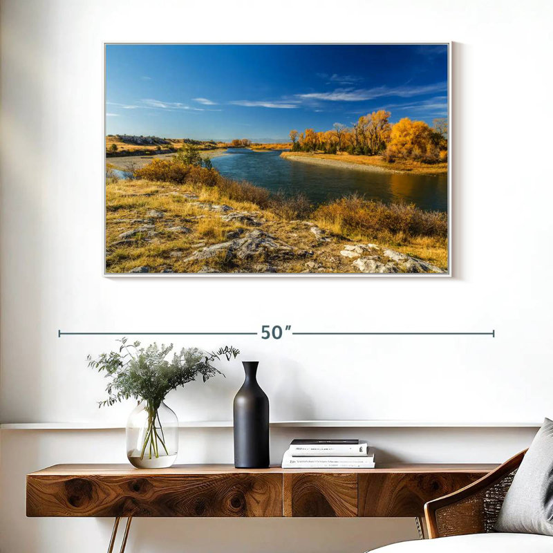 Missouri River Trail, Cadre flottant blanc, 40 po x 27 po