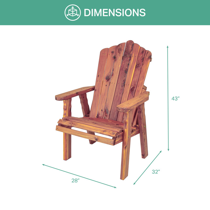 Handcrafted Cedar Stationary Outdoor Chair