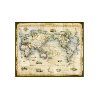 Carte du monde antique - impression