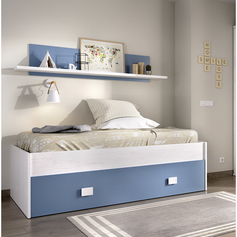 Newquay Daybed with Storage Included, Blue
