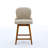 Swivel Bar Stools Set of 2 Mid Century Modern Faux Leather Upholstered Counter Height Barstools,Kitchen Island Wooden Bar Chairs,25-Inch Armless Counter Stools with Wood Back and Legs-1334278599