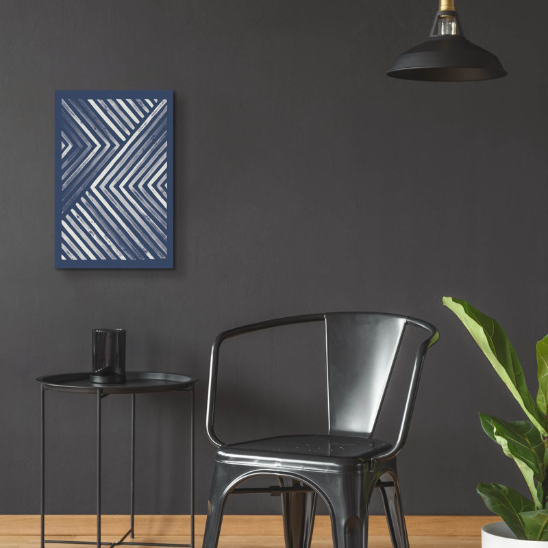 Art mural en verre Wrought Studio ™ «Blue Sunset 1» par Laura Marshall, H 24 po x l 16 po x P 0,2 po