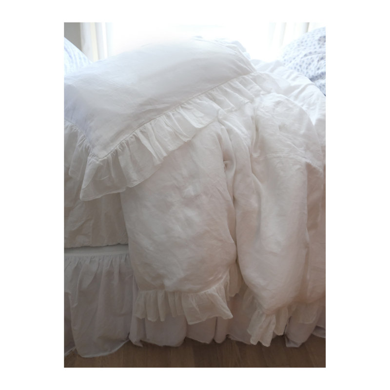 Malibu Linen And Voile Ruffle Sham, Standard