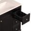 [Cabinet seulement] Meuble-lavabo noir de 36 po (lavabo non inclus)