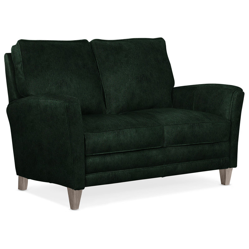 Zion Upholstered 63'' Loveseat, Anilina Hunter Genuine Leather, Stone