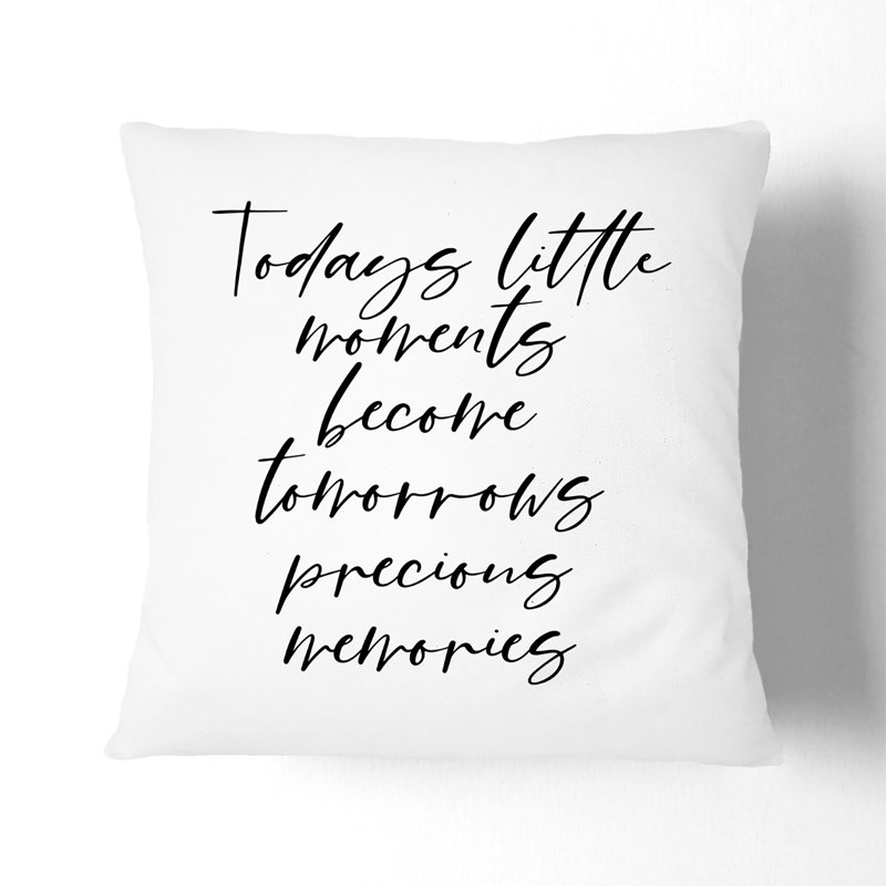 Todays Little Moments Scatter Cushion, Black, 55cm H x 55cm W x 20cm D