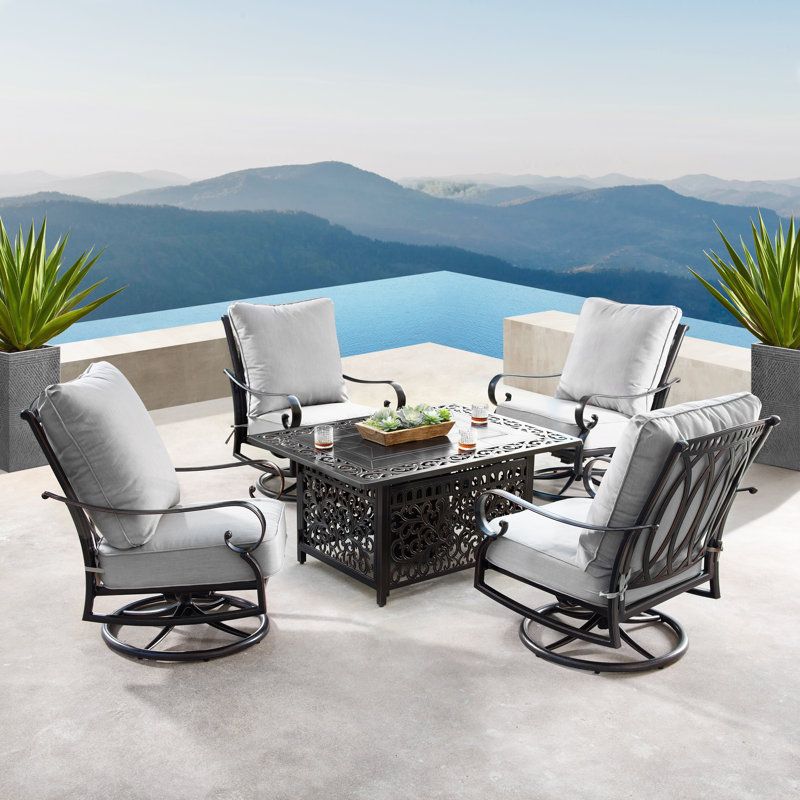 Traci Outdoor 5 - Piece Conversation Set