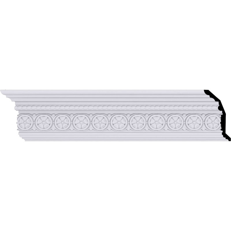Moulure couronne Endurathane Washington, H 5 3/4 po x P 3 1/8 po x F 6 1/2 po x L 94 1/2 po, (répétition 2 po), apprêtée en usine