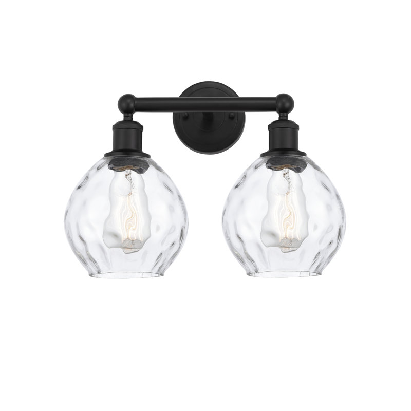 Éclairage pour meuble-lavabo 2 lumières 15 pouces Oceanne, Noir mat
