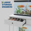 Support d'aquarium 40-50 gallons avec tiroirs et prise de courant, table de réservoir de reptile à structure métallique-2071464053