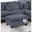Contemporary 3Pc Sectional Set Corduroy Upholstered Chaise Ottoman L-Sectional Living Room Furniture-1829950281