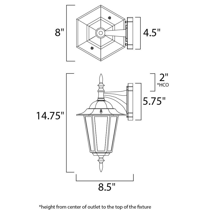 Allegan Wall Light, Black