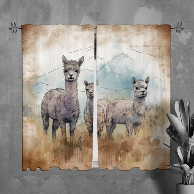 Paire de rideaux obscurcissant en polyester Aneitra