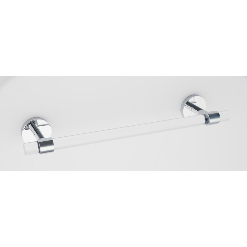 12" Wall Mounted Towel Bar, Polished Chrome