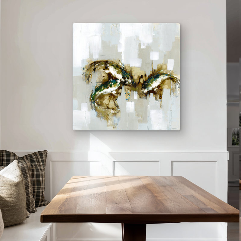 Three Abstract Koi Fish - Contemporary Office Metal Print