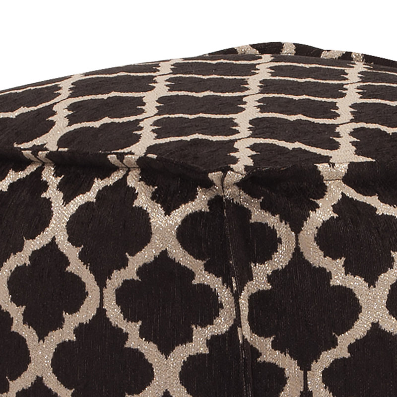 McBride Upholstered Pouf, Onyx