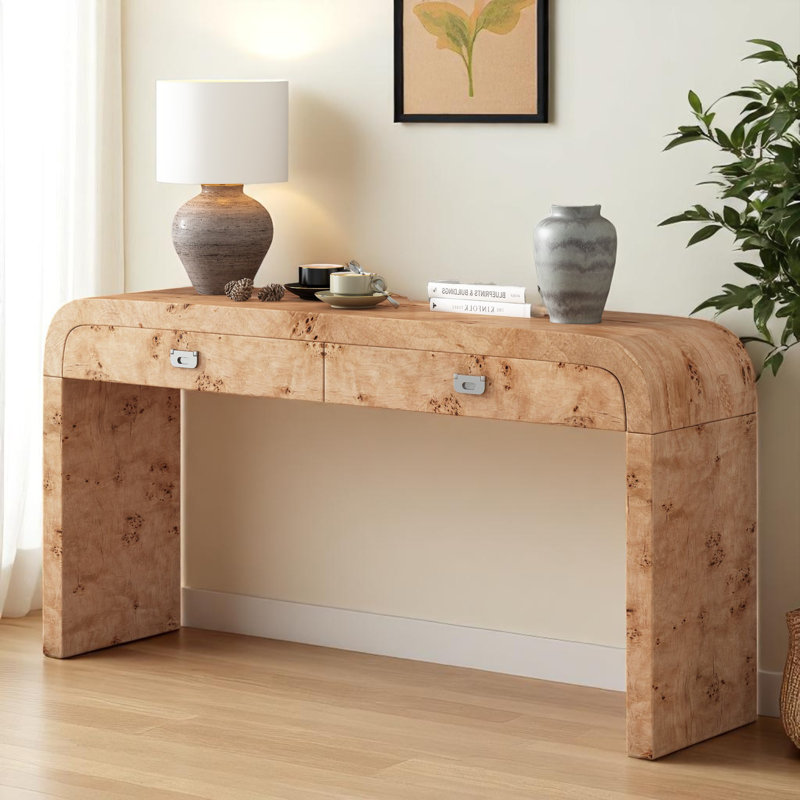 Console 60,02 ", Naturel / brun, 31.7" H x 60" W x 15.7" D
