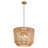 4 - Light Dimmable Rattan Lantern Chandelier